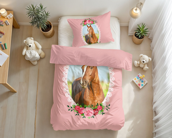 Dječji set posteljine 140x200/220, prekrasan konj
