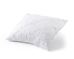 SET poplun i 2 jastuke od bambusa u bijeloj boji 240X220 cm i 2 kom. 60x70 cm