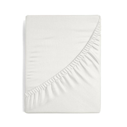 Plahta s gumicom od žerseja 90x200 cm, vis.25 cm krem