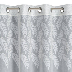 Zavjesa s ukrasnom trakom od jacquard listova u gornjem dijelu 140x250 Anet