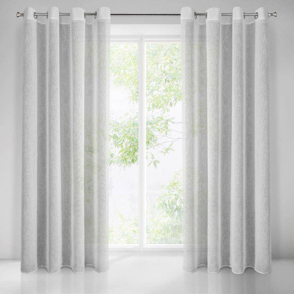 Zavjesa od etamina prirodnog tkanja protkanog suptilno sjajnom niti 140x250 Alicja