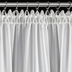 Bijela šifonska zavjesa za kuhinju ukrašena 3D ružama, 70x150 cm- ROSES11 Eva Minge