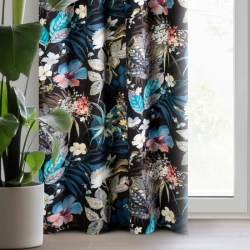 Zavjesa od baršuna s prekrasnim printom cvijeća 140x270 Alani