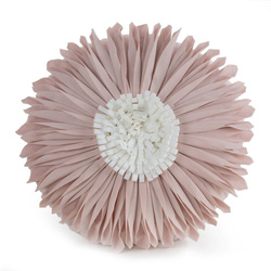 Okrugli baršunasti jastuk promjera 40 cm ukrašen trodimenzionalnim cvijetom FLORES 4