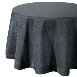 Okrugli stolnjak sa strukturom platna i srebrnom niti ∅ 180 cm Stella 2