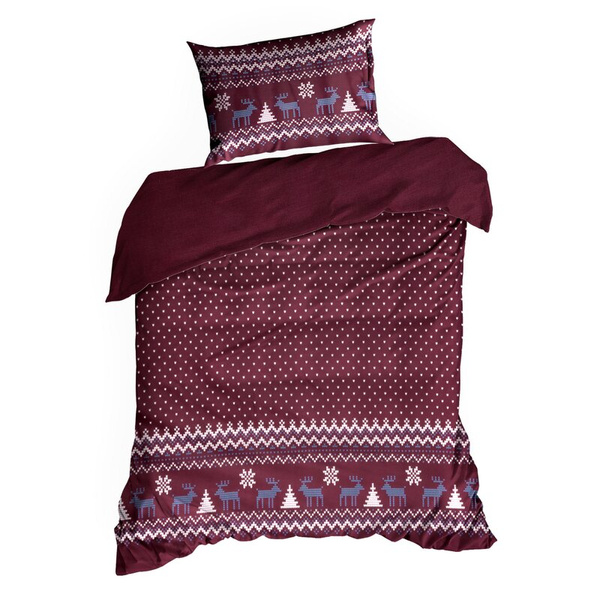Set božićne posteljine 220x200 od mikrovlakana, ukrašen božićnim printom