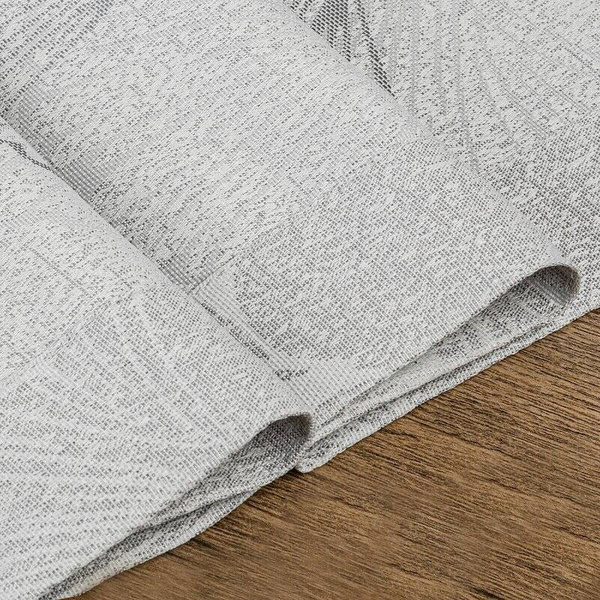 Stolnjak 145x400 otporan na mrlje ukrašen jacquard uzorkom lišća ginka i ukrasnim rubom Diana