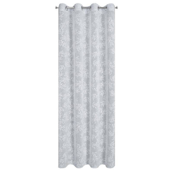 Zavjesa od svijetlog etamina u eko stilu s printom nježnih grančica 140x250 cm Amber