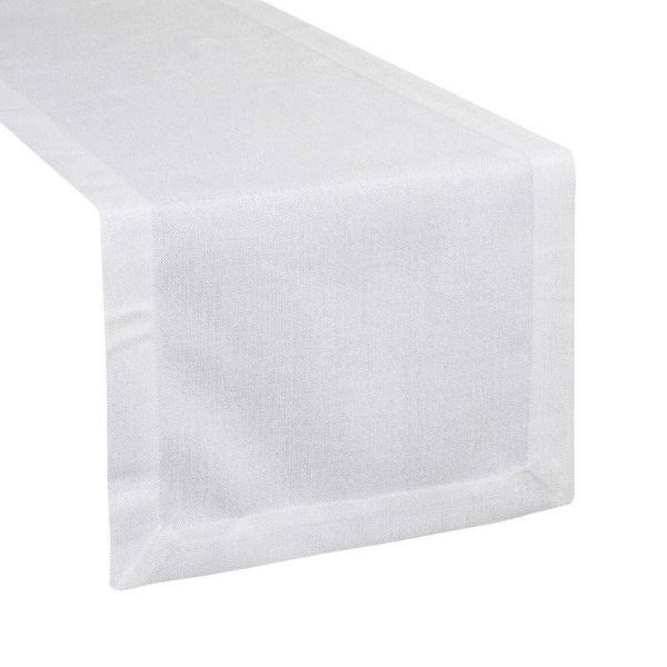 Nadstolnjak bijeli s ukrasnim rubom 40x180 Stella 2