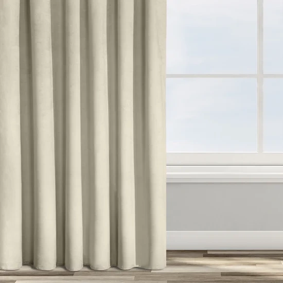 Zavjesa od jednobojnog mekog baršuna trakasta 140x270 cm ružičasta ROSA  