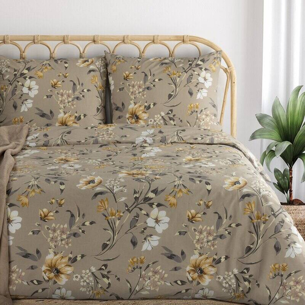 CLASSIC FAMILY set posteljine 220x200 od ranforce pamuka ukrašen cvjetnim printom Emy