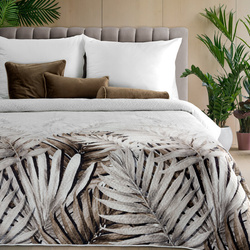 Baršunasti prekrivač za krevet 200x220 cm ukrašen botaničkim printom