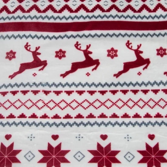 Deka 150x200 s božićnim skandinavskim motivom, debela i mekana