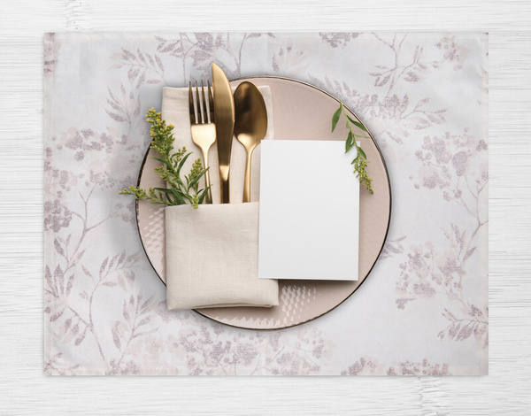 GARDEN Set od 4 klasične stolne prostirke, podmetači 30x40za terasu i balkon od nepromočive tkanine