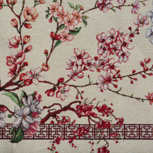 Goblen nadstolnjak 40x100 ukrašen tkanim cvjetnim motivom 