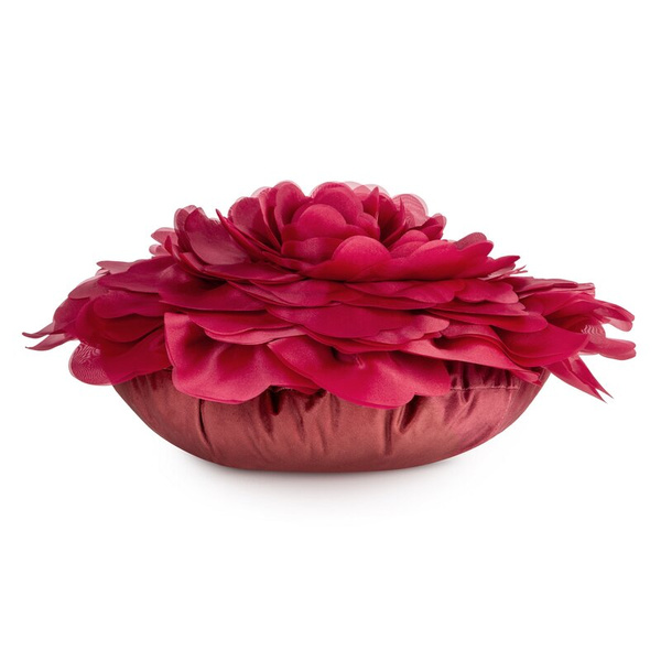 Okrugla jastučnica promjera 40 cm s ukrasnim 3D cvijetom FLORES 6