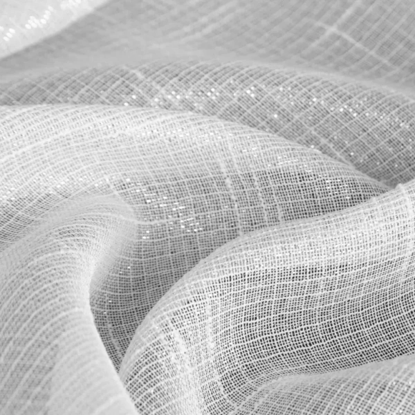 Kratka zavjesa, izrađena od tkanine protkane srebrnom niti 290x145 cm bijela EMMA 