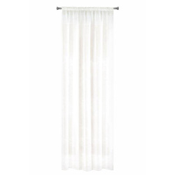 Gotova zavjesa krem sa strukturom fine kiše, horizontalni uzorak140x250 trakasta Rebecca