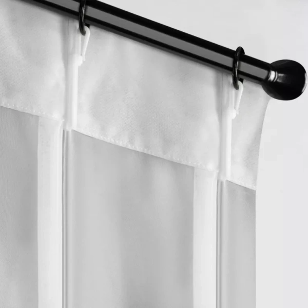 Kratka zavjesa od glatkog mat voala 230x170 cm FLEX 1:1,5 - Lucy