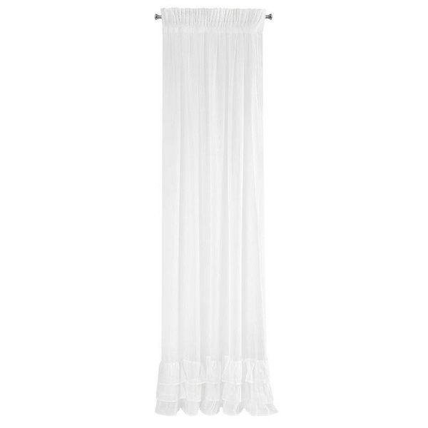 Gotova zavjesa bijela sa volanima na dnu 140x270 trakasta Ramona