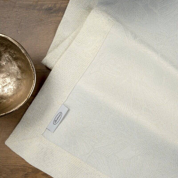 Nadstolnjak 40x180 s nježnim uzorkom lišća od tkanine protkane zlatnim nitima i elegantnom duplom trakom Lilian