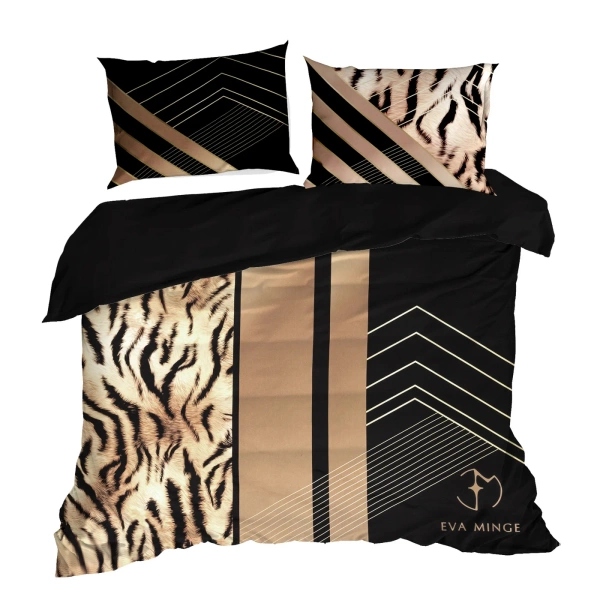 Posteljina od najkvalitetnijeg pamučnog macosatina s dizajnerskim geometrijskim printom 220x200 Eva Minge