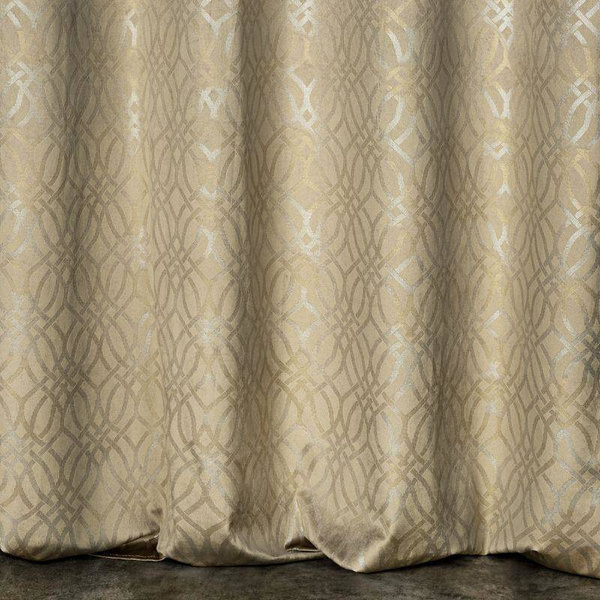 Zavjesa od baršuna sa osjenčanim srebrnim i zlatnim uzorkom u boho stilu 140x250 Areta