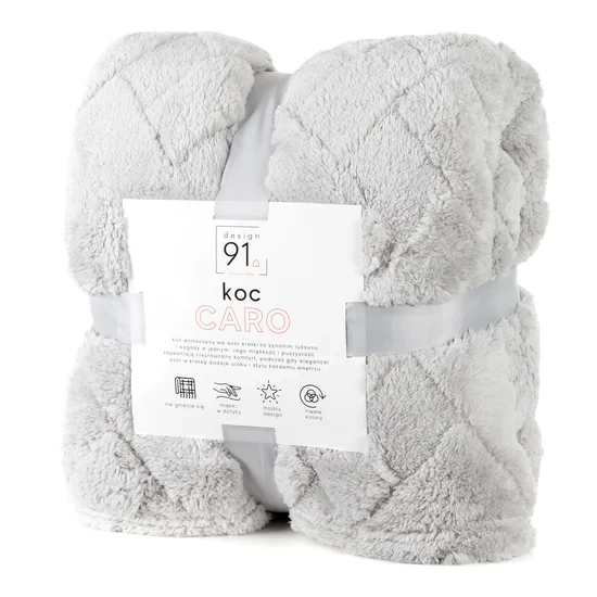 Flano deka 220x200 ukrašena reljefnim uzorkom CARO