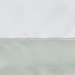 Prirodni stolnjak s ukrasnim volanom maslinaste boje i bež obrubom 85x85 Sylvia