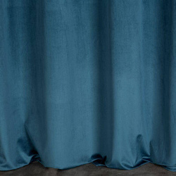 Baršunasta zavjesa s ukrasnom trakom i svijetlozlatnim geometrijskim printom na gornjem dijelu 140x250 Elen