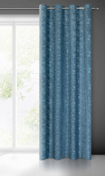 Zavjesa od mekog baršuna s uzorkom izrezanog lišća 140x250 octavia