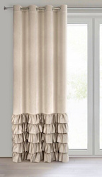 Baršunasta zavjesa ukrašena volanima,140x250 Dani