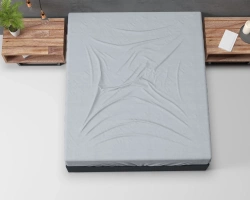 Flanel plahta s gumicom siva boja savršena za hladno vrijeme