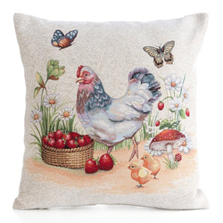 Jastučnica od pamučne tapiserije dimenzija 45x45 cm ukrašena proljetnim uzorkom GOB 