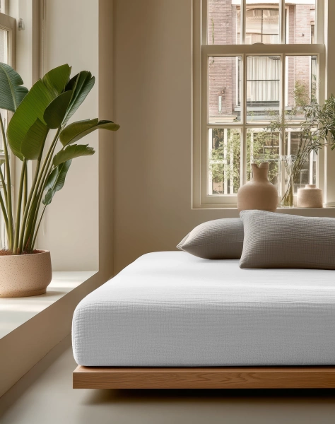 Muslin plahta s gumicom 180x200 + 30 cm, Dreamhouse Muslin