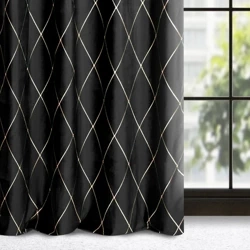 PIERRE CARDIN zavjesa od francuskog baršuna ukrašena vezom u obliku dijamanta 140x250 cm MARGO