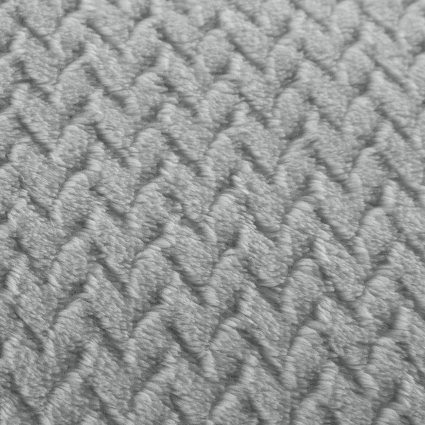 Mekana i na dodir ugodna deka s reljefnim kockastim uzorkom 200X220 cm boja siva Cindy3 