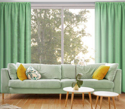 Gotova zavjesa mix 4 trakasta 140x250 cm zelene boje