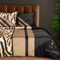 Posteljina od najkvalitetnijeg pamučnog macosatina s dizajnerskim geometrijskim printom 220x200 Eva Minge