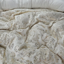 Posteljina od flanelskog flisa 240x200/220 sa zlatnim uzorkom Glamour Flannel