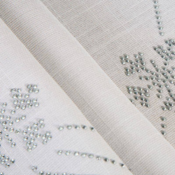 Trkač za stol srebrni božićni stolnjak sa aplikacijom srebrnih cirkona 40x140 Agata