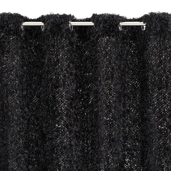 Zavjesa 140x250 MARION ukrašena dlakavim dodatkom