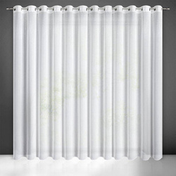 Bijela zavjesa ukrašena srebrnim kamenčićima na ušicama 300X250 Nadine