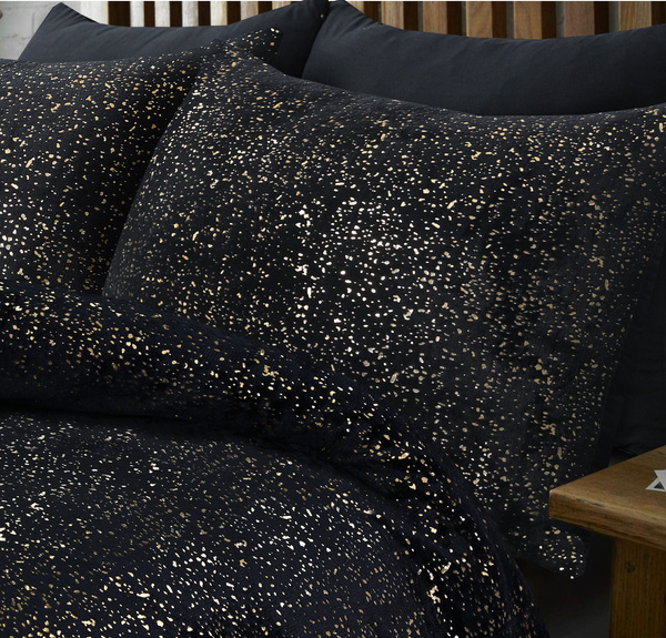 Posteljina od flanelskog flisa 240x200/220 sa zlatnim uzorkom Glamour Flannel