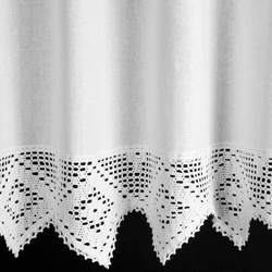 Zavjesa ISAAC na traci 150x30 cm bijela