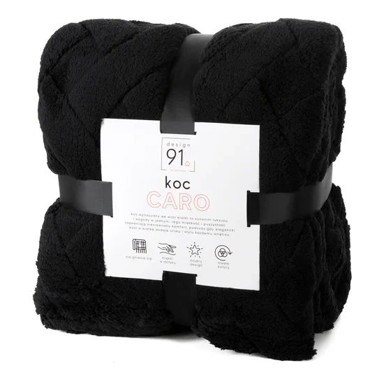 Flano deka 220x200 ukrašena reljefnim uzorkom CARO