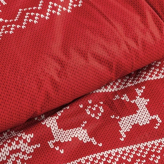 Božićna posteljina s printom pahuljama i sobova 160x200 mikrovlakno Noel