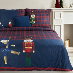 Božićna posteljina 220x200 od visokokvalitetnog pamučnog satena s božićnim motivom PETER