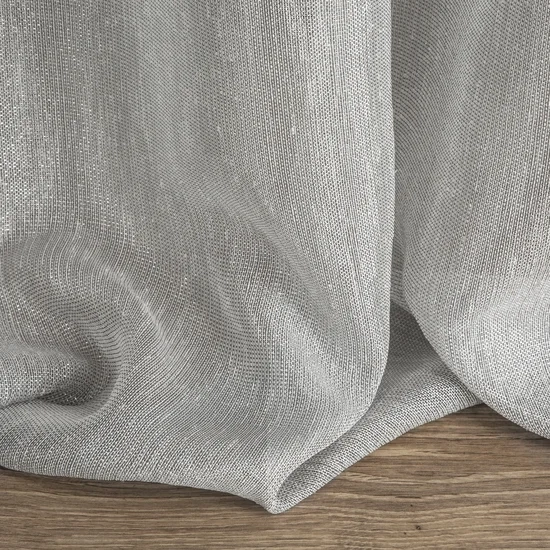 Zavjesa sa sjajnim koncem 140x250 cm siva boja Elicia