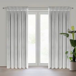 Baršunasta zavjesa ukrašena dubokim naborima i gumbima 85x250 cm (dimenzije zavjese dane nakon sklapanja) zavjesa s tregerima - ALITA